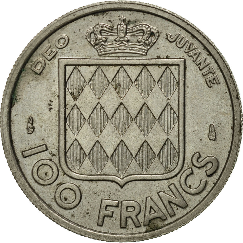 Münze, Monaco, Rainier III, 100 Francs, Cent, 1956, S+, Copper-nickel, KM:134