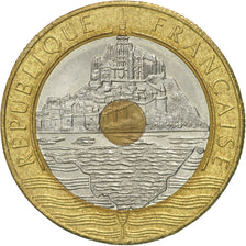 Monnaie, France, Mont Saint Michel, 20 Francs, 1992, Paris, TB+, Tri-Metallic