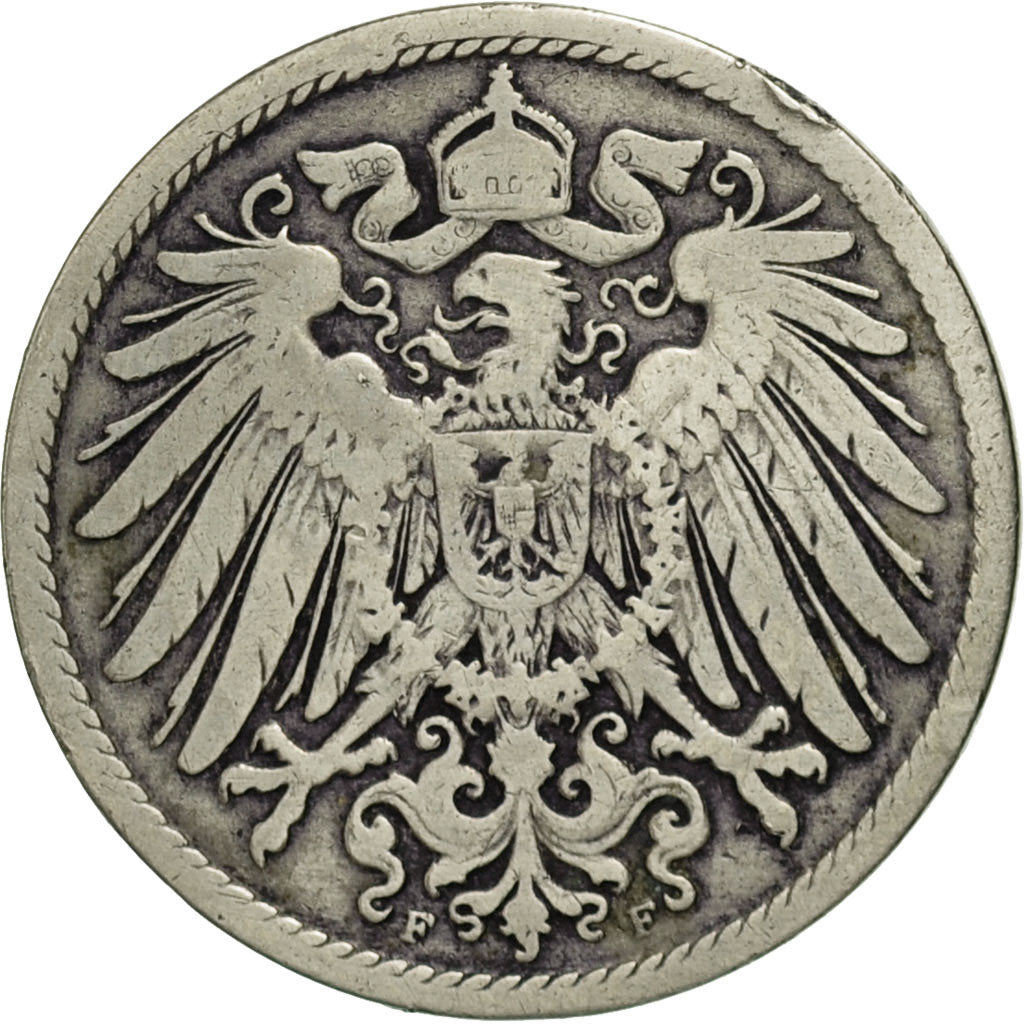 Münze, GERMANY - EMPIRE, Wilhelm II, 10 Pfennig, 1896, Stuttgart, S+