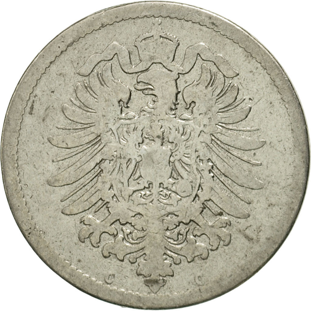 Monnaie, GERMANY - EMPIRE, Wilhelm I, 10 Pfennig, 1876, Frankfurt, TB