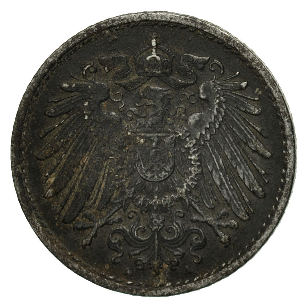 Coin, GERMANY - EMPIRE, 5 Pfennig, 1915, Berlin, VF(20-25), Iron, KM:19
