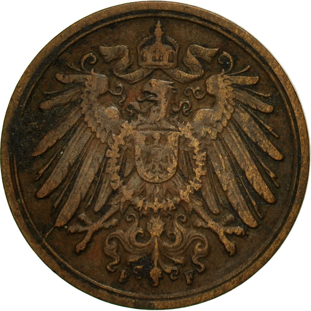 Monnaie, GERMANY - EMPIRE, Wilhelm II, Pfennig, 1906, Stuttgart, TB+, Cuivre