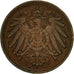 Moneta, GERMANIA - IMPERO, Wilhelm II, Pfennig, 1914, Berlin, BB, Rame, KM:10