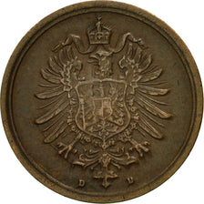 Moneta, GERMANIA - IMPERO, Wilhelm I, Pfennig, 1876, Munich, BB, Rame, KM:1