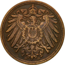 Moneta, GERMANIA - IMPERO, Wilhelm II, Pfennig, 1912, Munich, MB+, Rame, KM:10