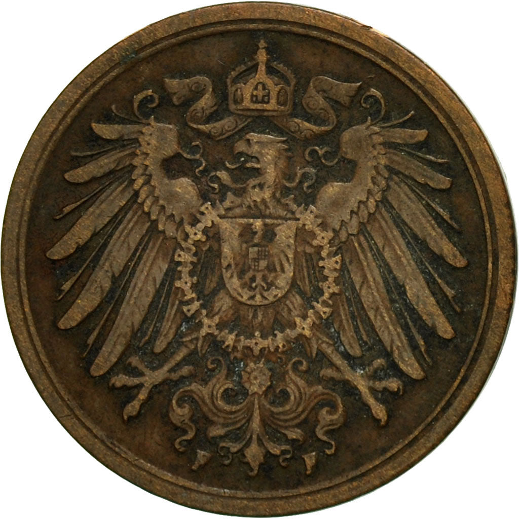 Coin, GERMANY - EMPIRE, Wilhelm II, Pfennig, 1890, Stuttgart, VF(30-35), Copper