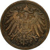 Coin, GERMANY - EMPIRE, Wilhelm II, Pfennig, 1909, Berlin, VF(20-25), Copper
