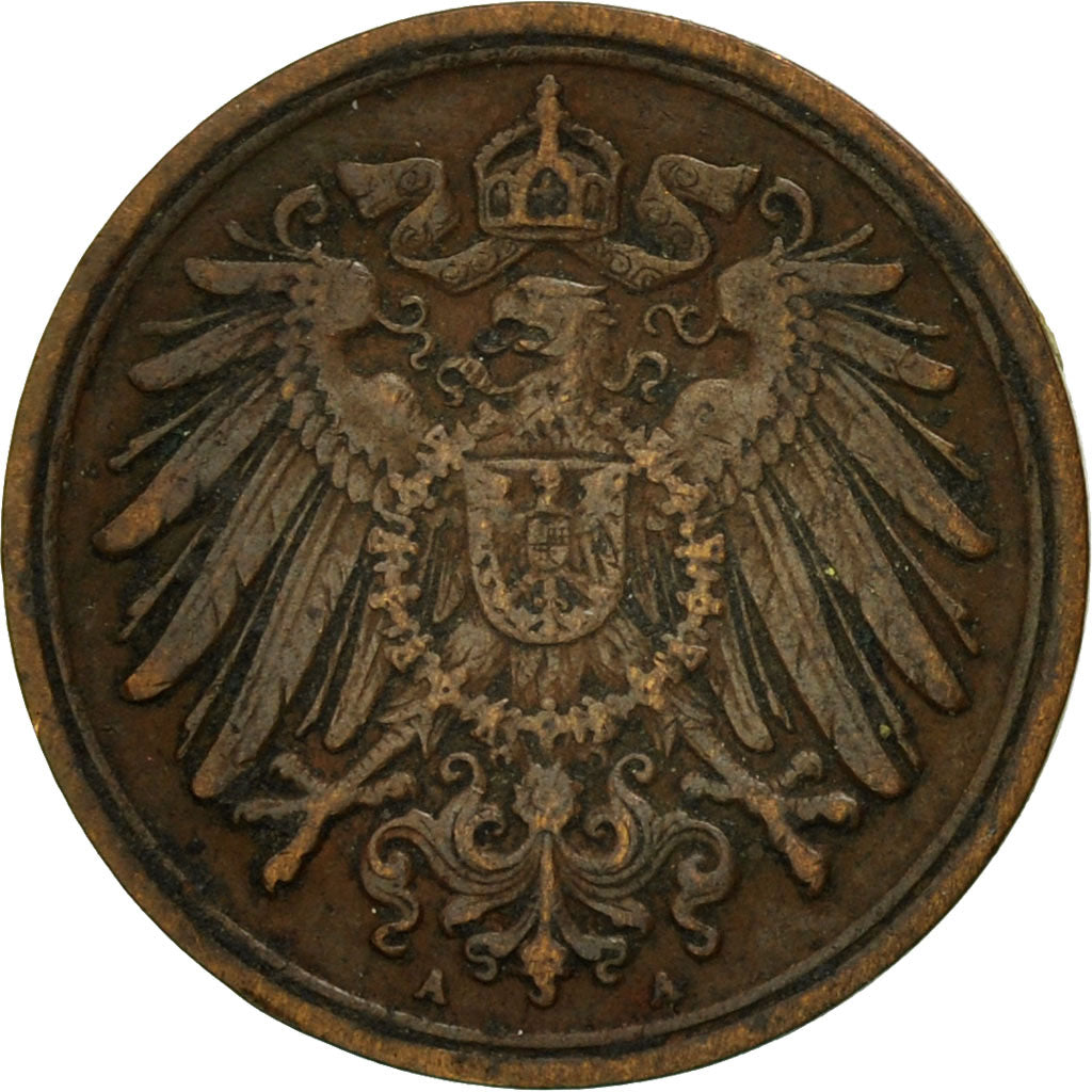 Monnaie, GERMANY - EMPIRE, Wilhelm II, Pfennig, 1913, Berlin, TB+, Cuivre, KM:10