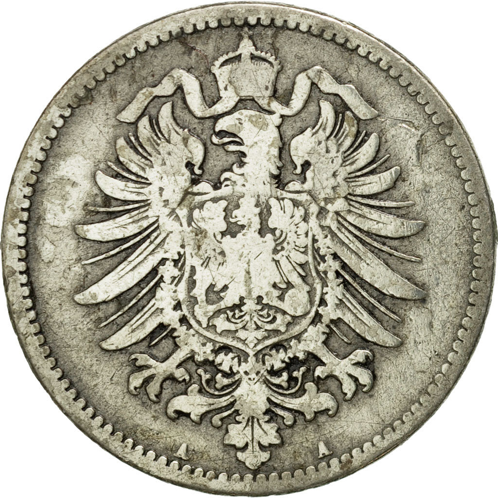Moneta, GERMANIA - IMPERO, Wilhelm I, Mark, 1876, Berlin, MB+, Argento, KM:7