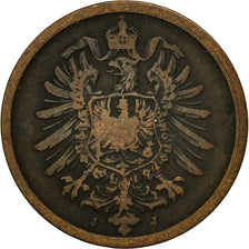 Coin, GERMANY - EMPIRE, Wilhelm I, 2 Pfennig, 1875, Hambourg, VF(30-35), Copper