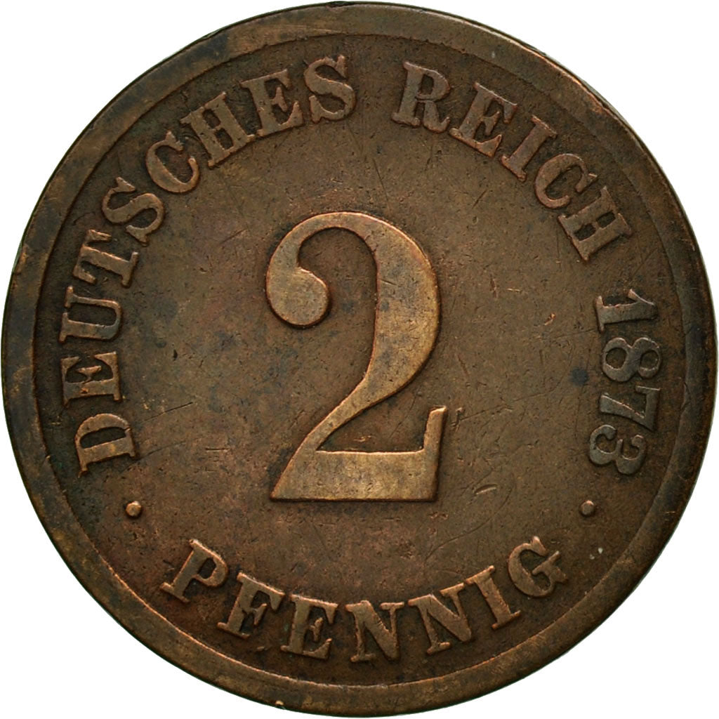 Moneta, GERMANIA - IMPERO, Wilhelm I, 2 Pfennig, 1873, Berlin, MB, Rame, KM:2