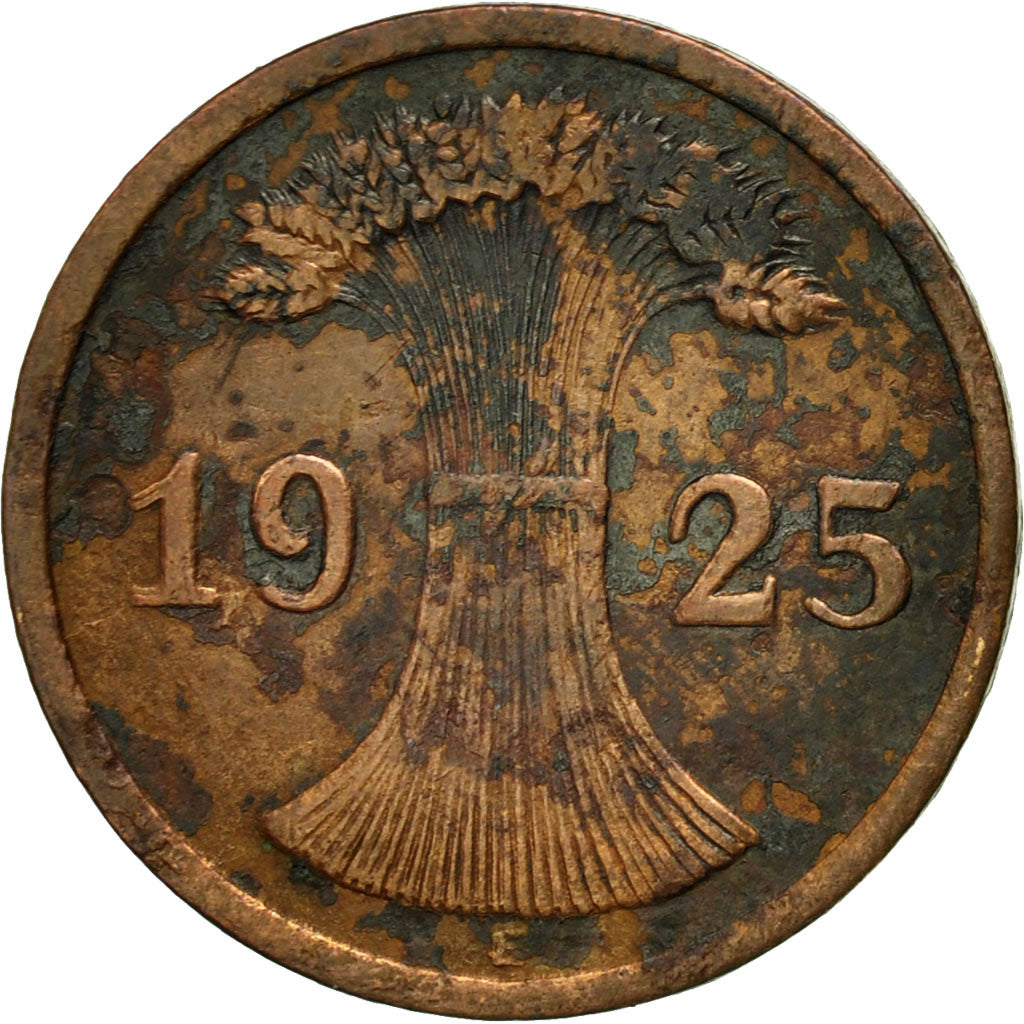 Moneta, GERMANIA, REPUBBLICA DI WEIMAR, 2 Reichspfennig, 1925, Muldenhütten