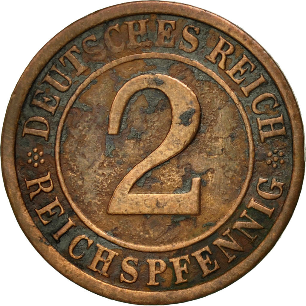 Moneta, GERMANIA, REPUBBLICA DI WEIMAR, 2 Reichspfennig, 1925, Muldenhütten