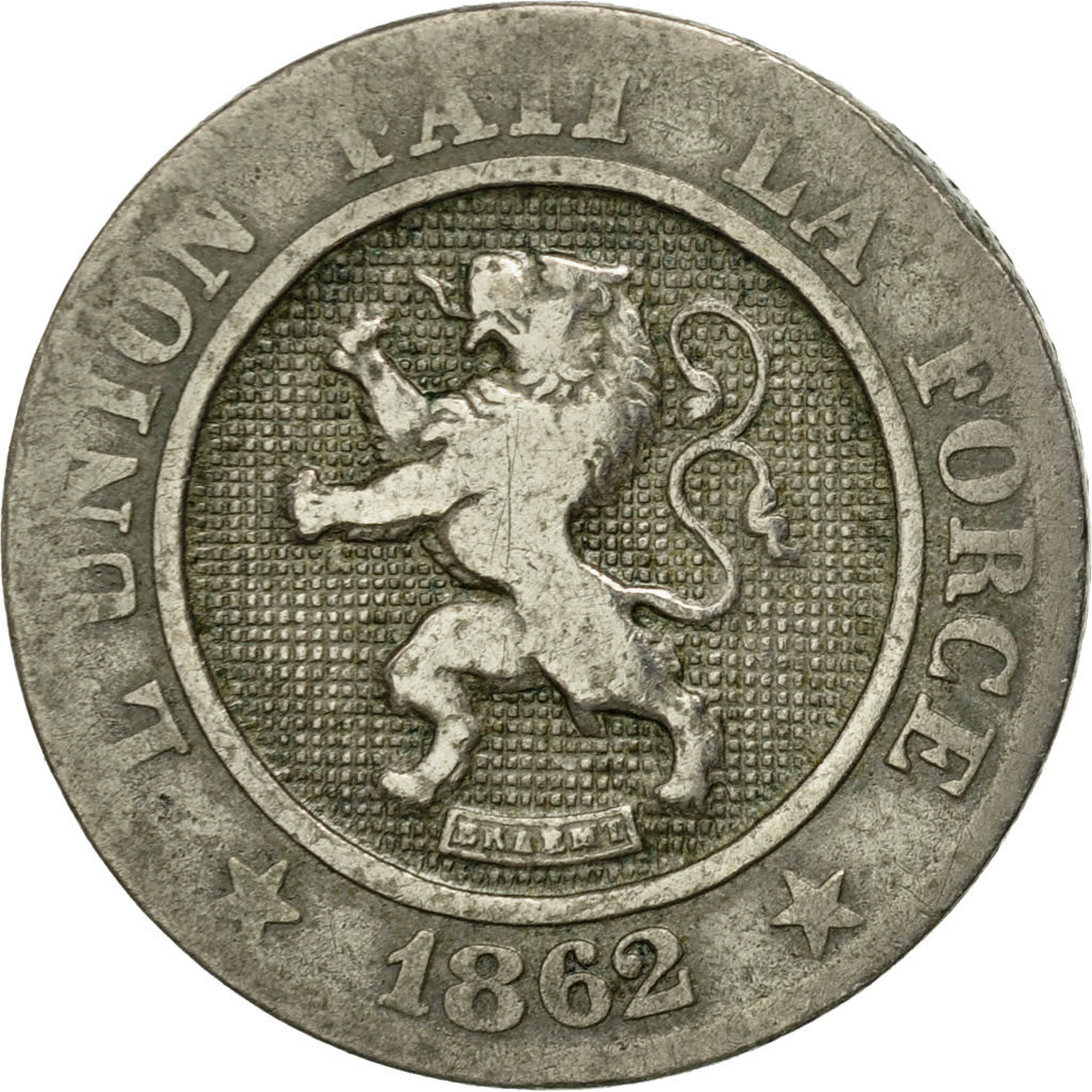 Münze, Belgien, Leopold I, 10 Centimes, 1862, S, Copper-nickel, KM:22