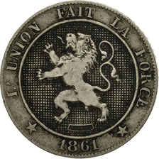 Coin, Belgium, Leopold I, 5 Centimes, 1861, VF(20-25), Copper-nickel, KM:21