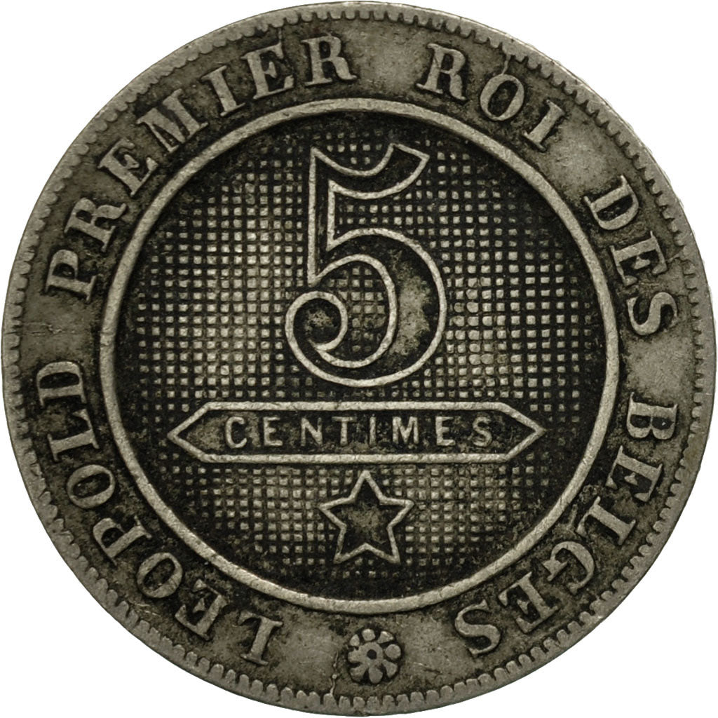 Coin, Belgium, Leopold I, 5 Centimes, 1861, VF(20-25), Copper-nickel, KM:21