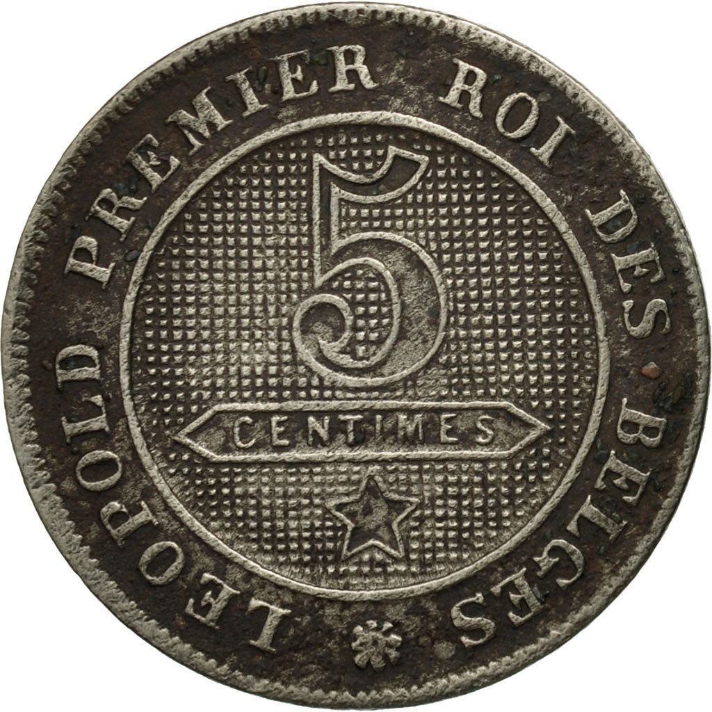 Moneta, Belgia, Leopold I, 5 Centimes, 1862, VF(20-25), Miedź-Nikiel, KM:21