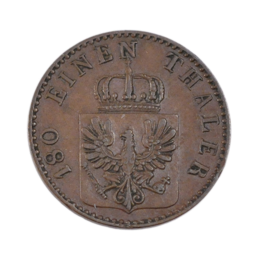 Germany, 2 Pfennig, 1867, KM #481.1, EF(40-45), Copper, 3.00