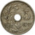 Moneta, Belgio, 5 Centimes, 1906, MB, Rame-nichel, KM:55