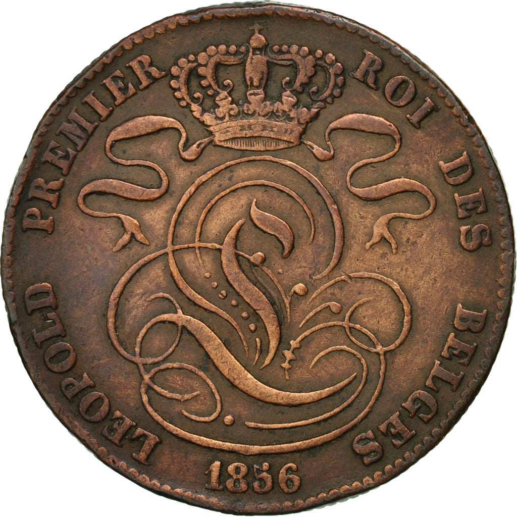Monnaie, Belgique, Leopold I, 5 Centimes, 1856, TB+, Cuivre, KM:5.1