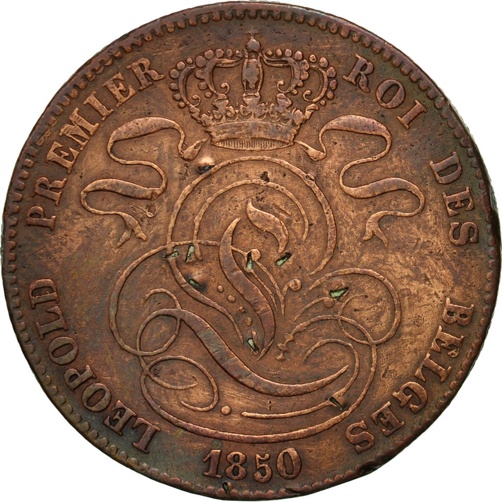 Coin, Belgium, Leopold I, 5 Centimes, 1850, EF(40-45), Copper, KM:5.1