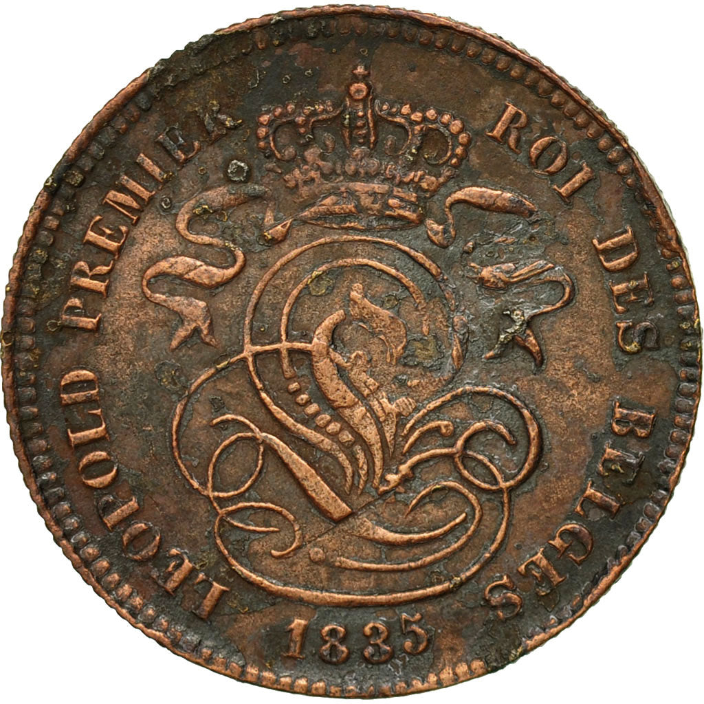 Moneta, Belgio, Leopold I, 2 Centimes, 1835, MB, Rame, KM:4.1