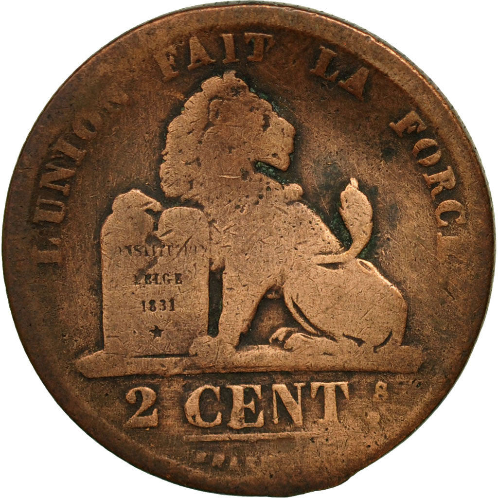 Coin, Belgium, Leopold I, 2 Centimes, 1835, VF(20-25), Copper, KM:4.1