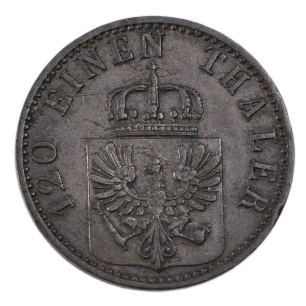 GERMAN STATES, 3 Pfennig, 1873, KM #482, EF(40-45), Copper, 24, 4.40