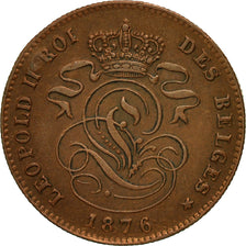 Monnaie, Belgique, Leopold II, 2 Centimes, 1876, TTB, Cuivre, KM:35.1