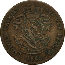 Moneta, Belgio, Leopold I, 2 Centimes, 1862, MB, Rame, KM:4.2