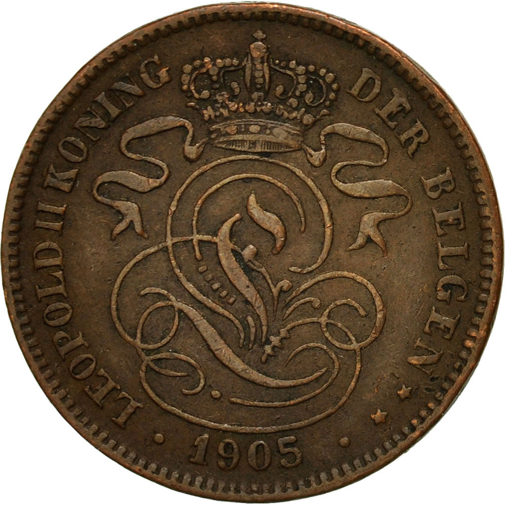 Coin, Belgium, 2 Centimes, 1905, VF(20-25), Copper, KM:36