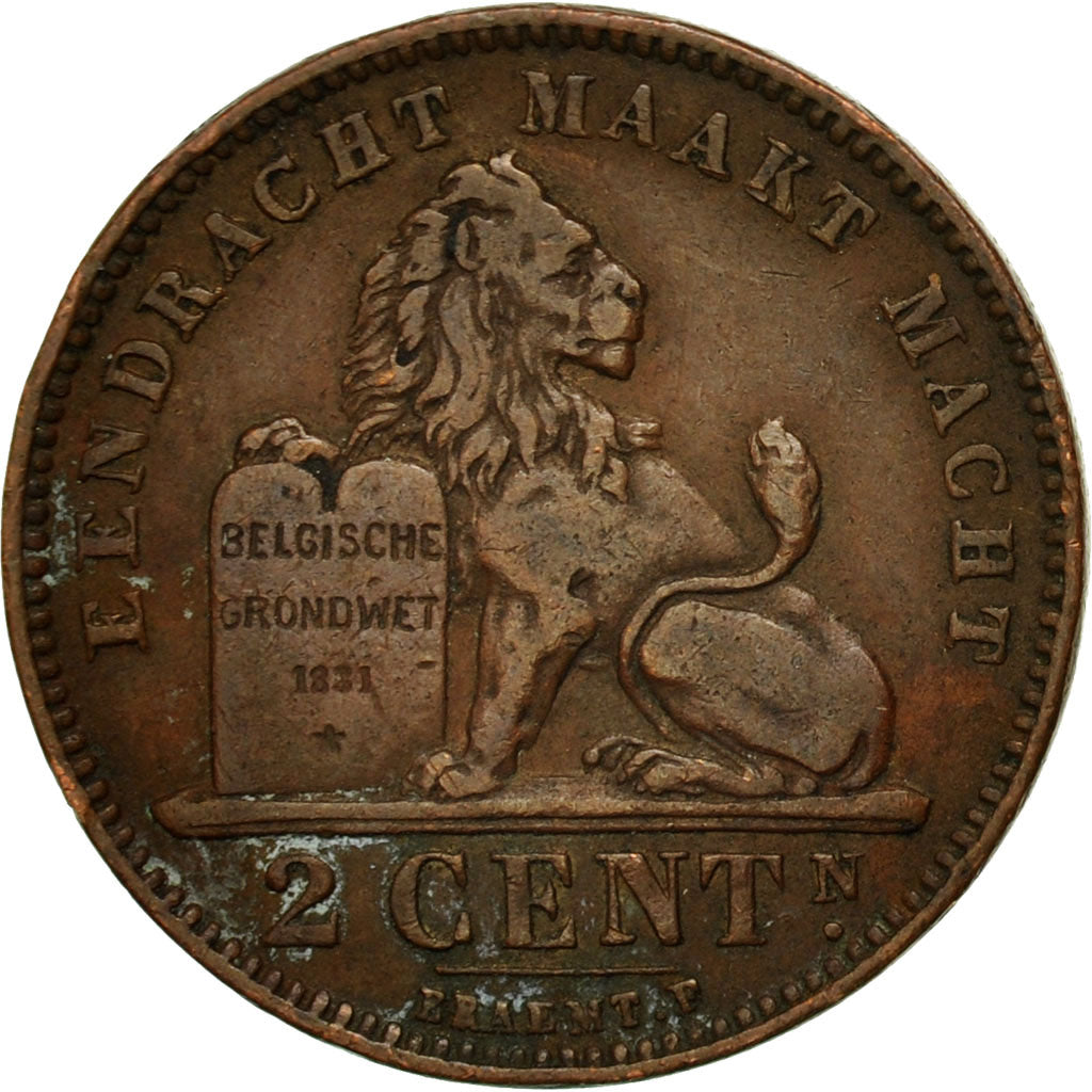Coin, Belgium, 2 Centimes, 1905, VF(20-25), Copper, KM:36