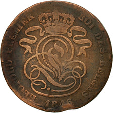 Moneta, Belgio, Leopold I, 2 Centimes, 1846, MB, Rame, KM:4.2