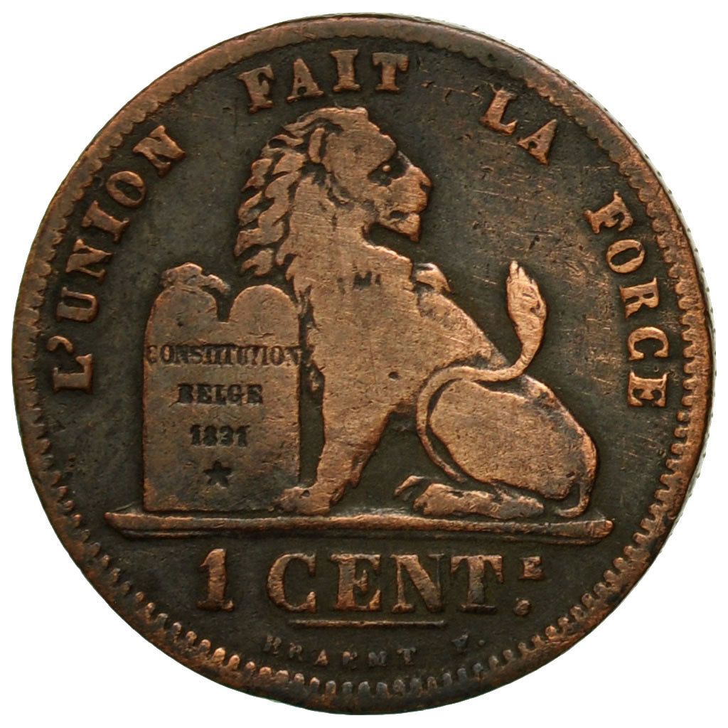 Coin, Belgium, Leopold II, Centime, 1874, VF(30-35), Copper, KM:33.1