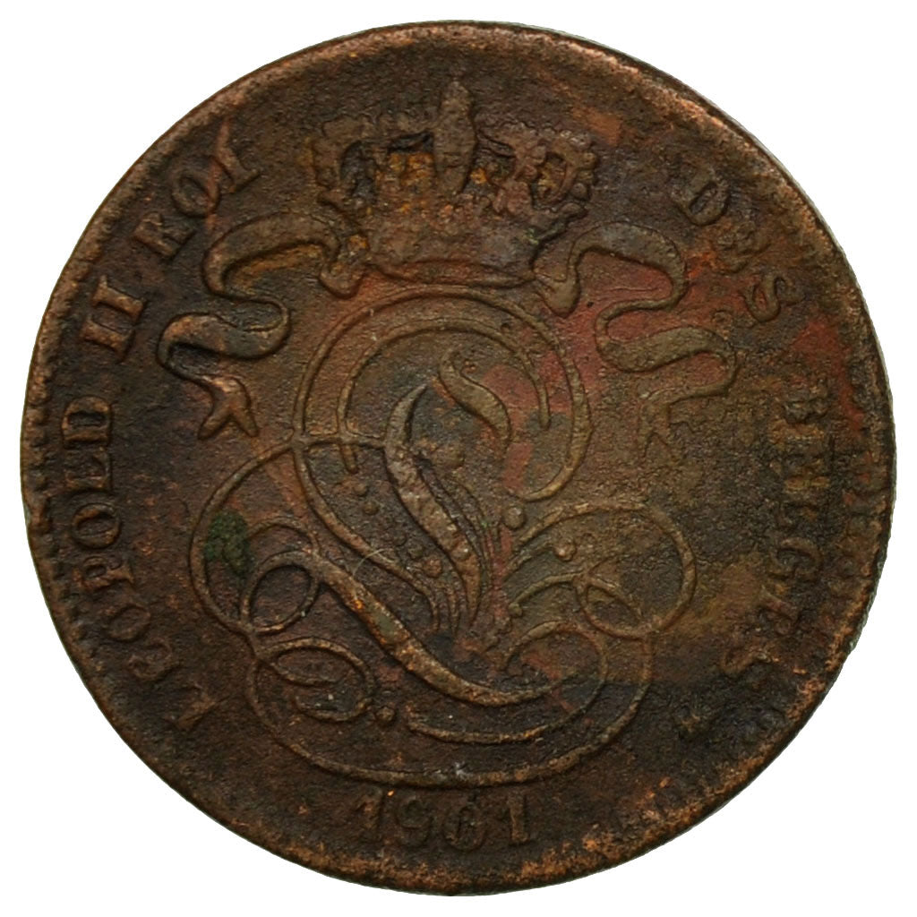 Münze, Belgien, Leopold I, Centime, 1861, SGE+, Kupfer, KM:1.2