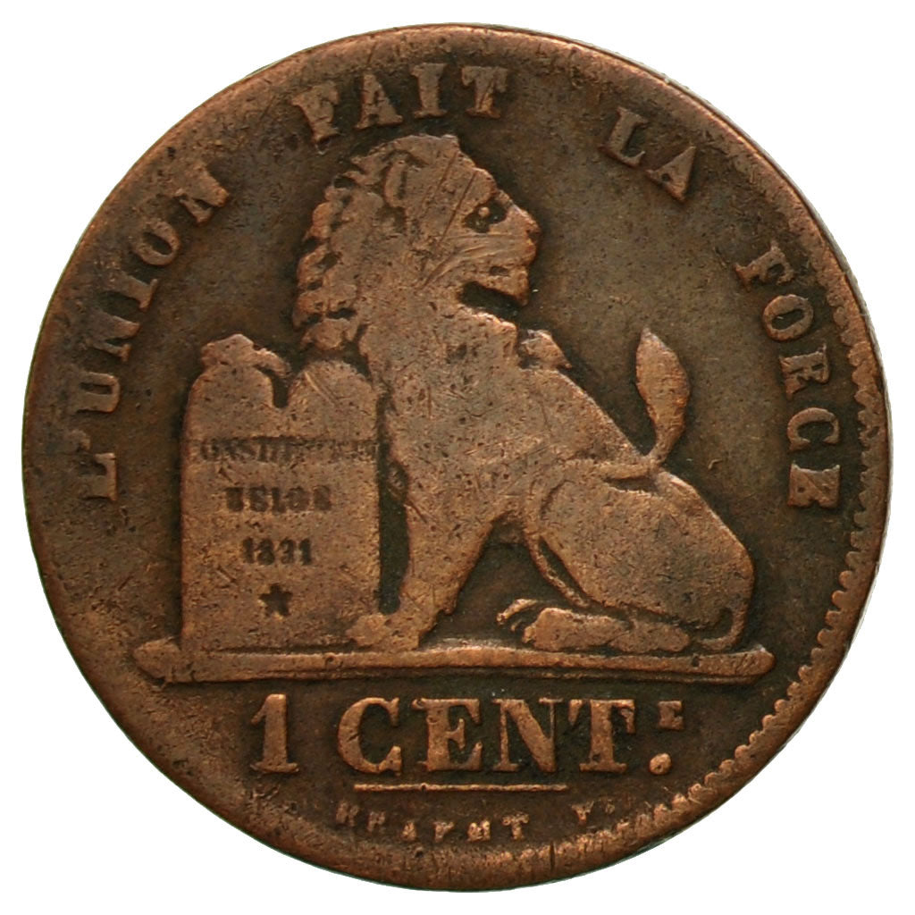 Moneta, Belgio, Leopold II, Centime, 1875, MB+, Rame, KM:33.1