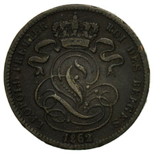 Moneta, Belgio, Leopold I, Centime, 1862, BB, Rame, KM:1.2