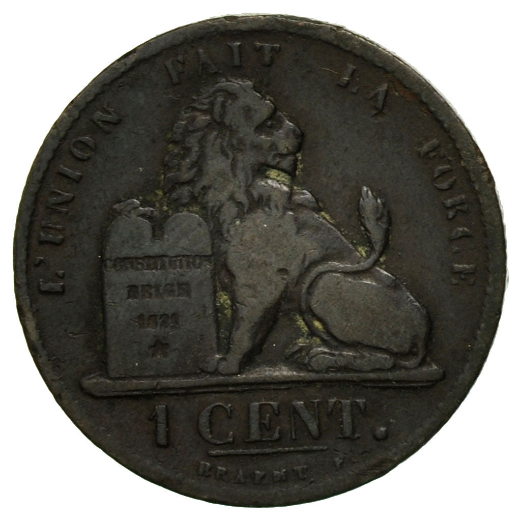 Moneta, Belgio, Leopold I, Centime, 1862, BB, Rame, KM:1.2