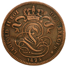 Münze, Belgien, Leopold II, Centime, 1875, S, Kupfer, KM:33.1