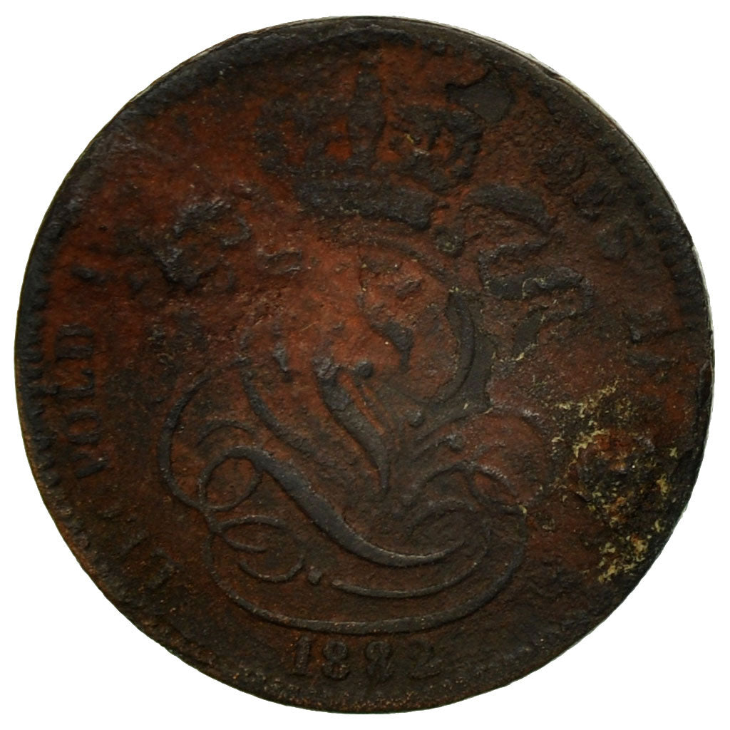 Münze, Belgien, Leopold II, Centime, 1882, SGE+, Kupfer, KM:33.1