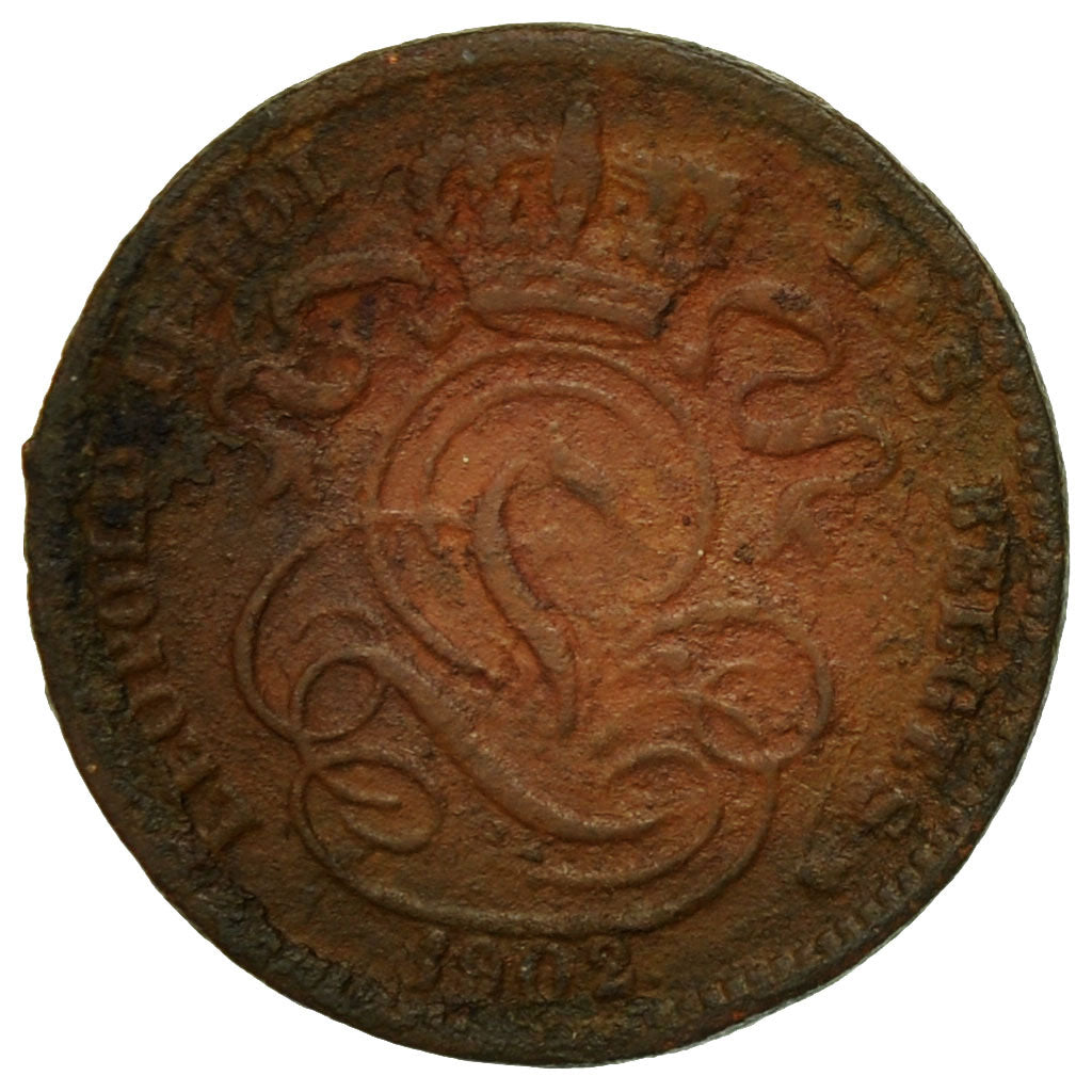 Munten, België, Leopold II, Centime, 1902, ZG+, Koper, KM:33.1