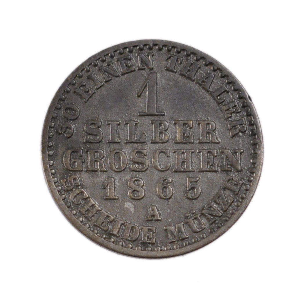 Coin, German States, HESSE-CASSEL, Friedrich Wilhelm, Silber Groschen, 1865