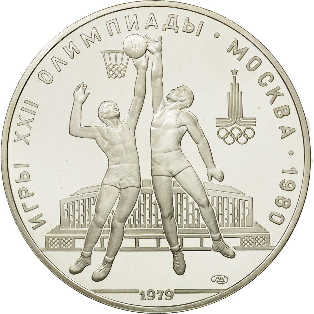 Munten, Rusland, 10 Roubles, 1979, Saint-Petersburg, PR, Zilver, KM:168