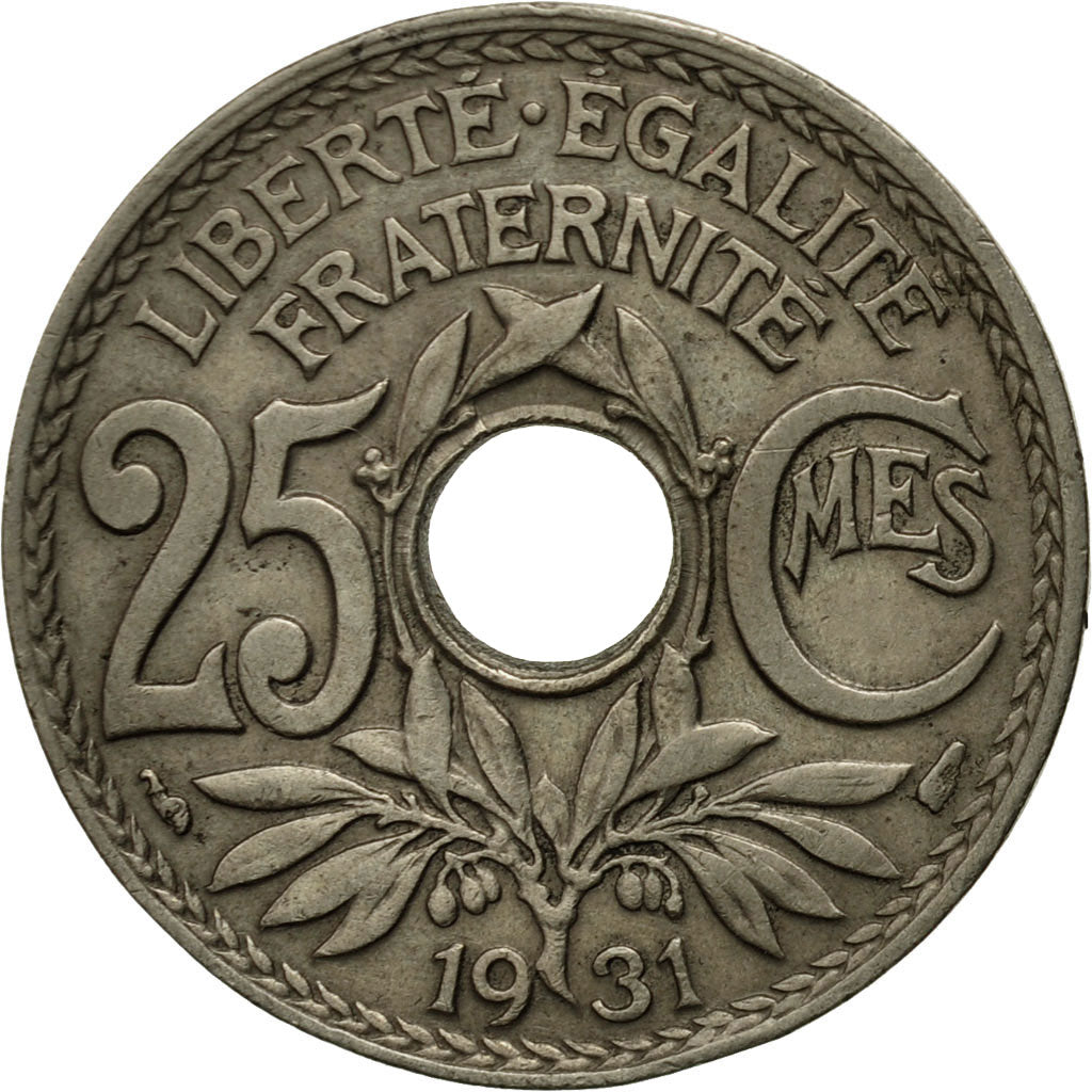 Coin, France, Lindauer, 25 Centimes, 1931, EF(40-45), Copper-nickel, KM:867a