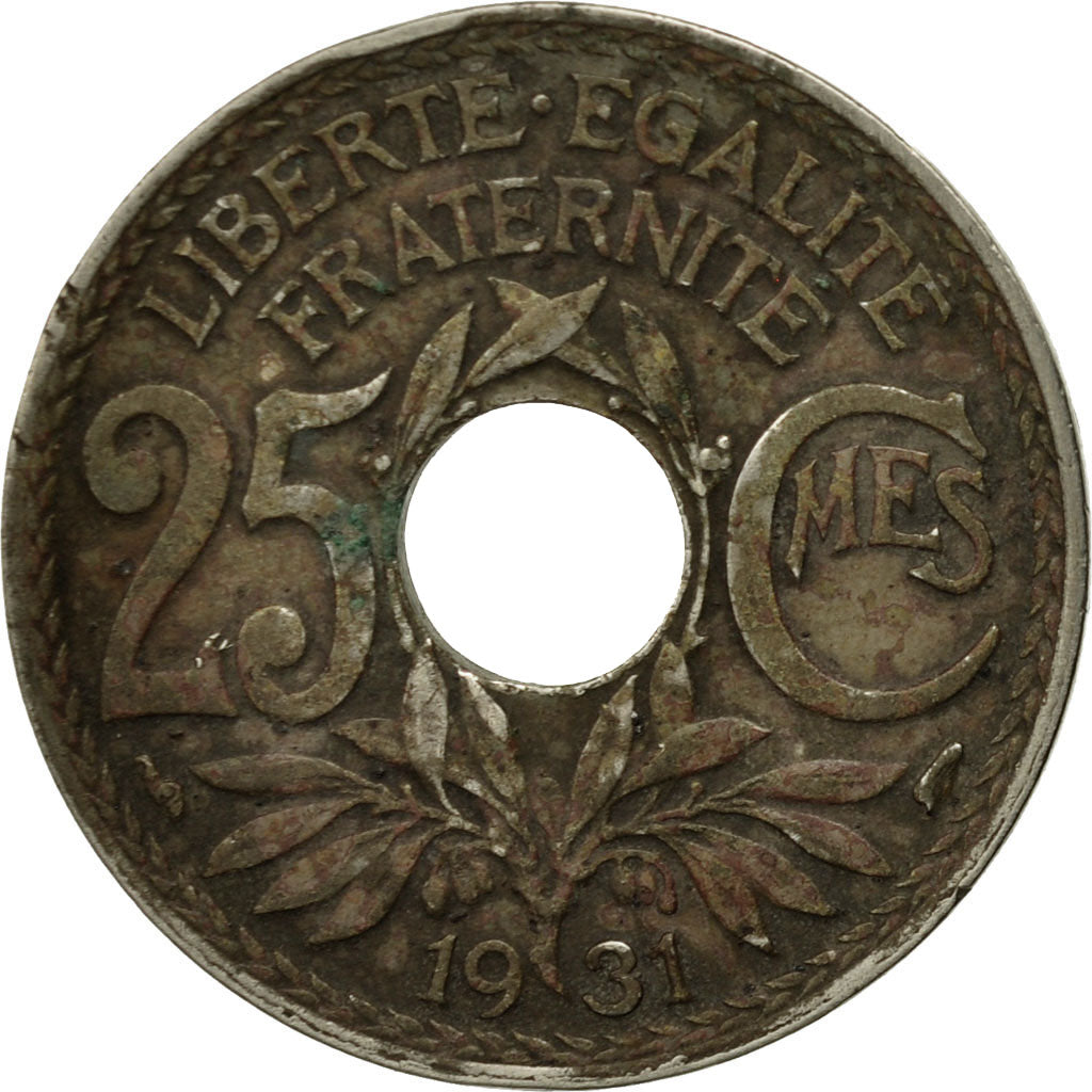 Münze, Frankreich, Lindauer, 25 Centimes, 1931, S, Copper-nickel, KM:867a