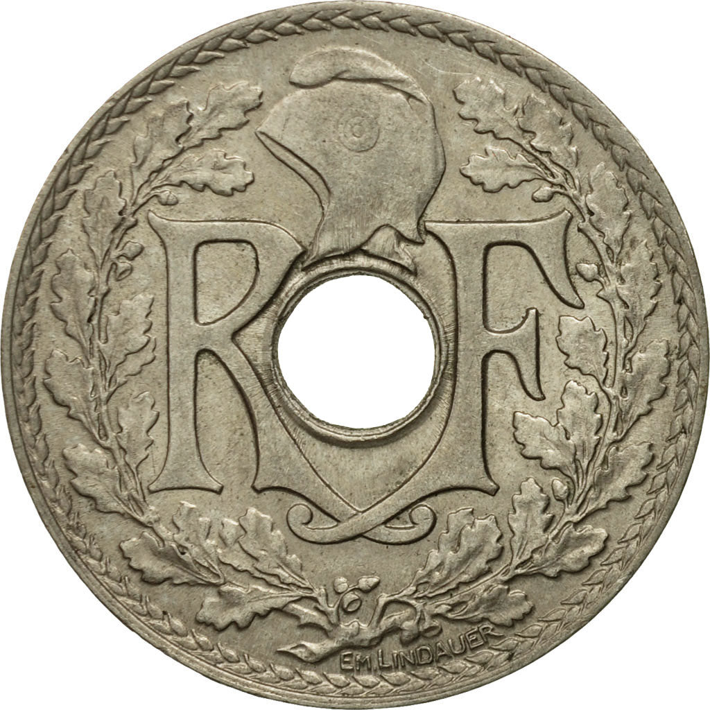 Munten, Frankrijk, Lindauer, 25 Centimes, 1938, ZF+, Nickel-Bronze, KM:867b