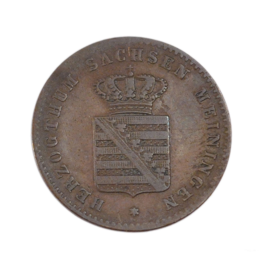 GERMAN STATES, 2 Pfennig, 1863, KM #171, EF(40-45), Copper, 2.40