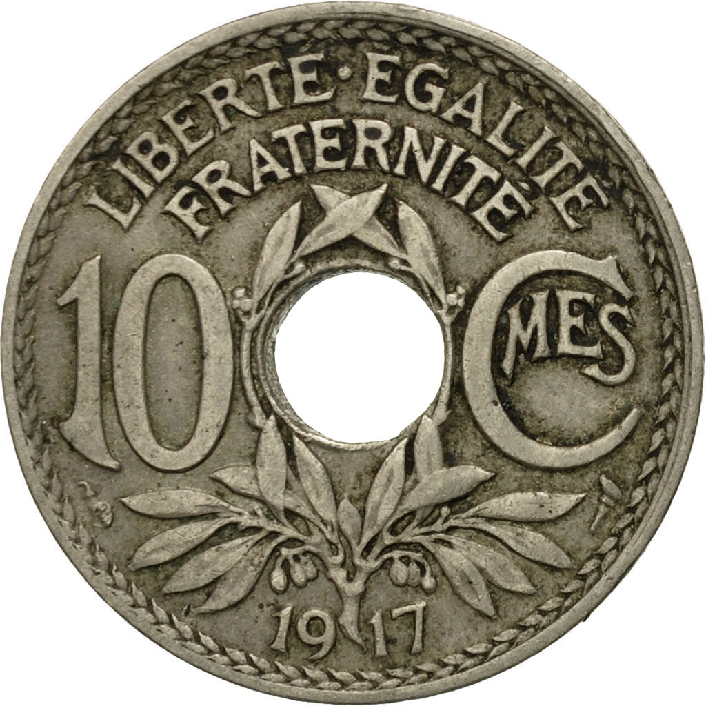 Coin, France, Lindauer, 10 Centimes, 1917, Paris, EF(40-45), Copper-nickel