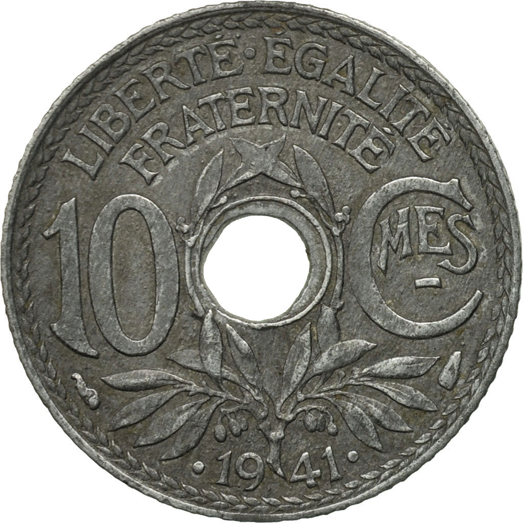 Moneta, Francia, Lindauer, 10 Centimes, 1941, Paris, MB+, Zinco, KM:896