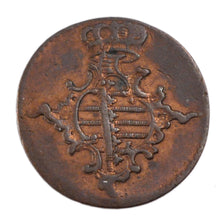 GERMAN STATES, 2 Pfennig, 1760, Eisenach, KM #105, AU(50-53), Copper, 22.5, 2.40